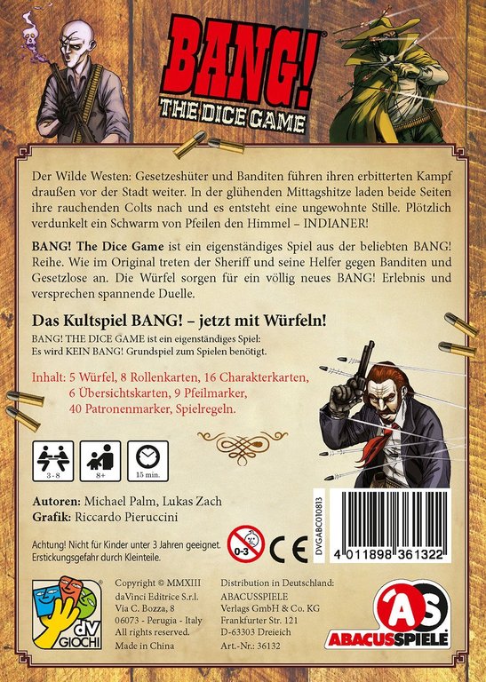 Board Game Bang! The Dice Game (German Version)