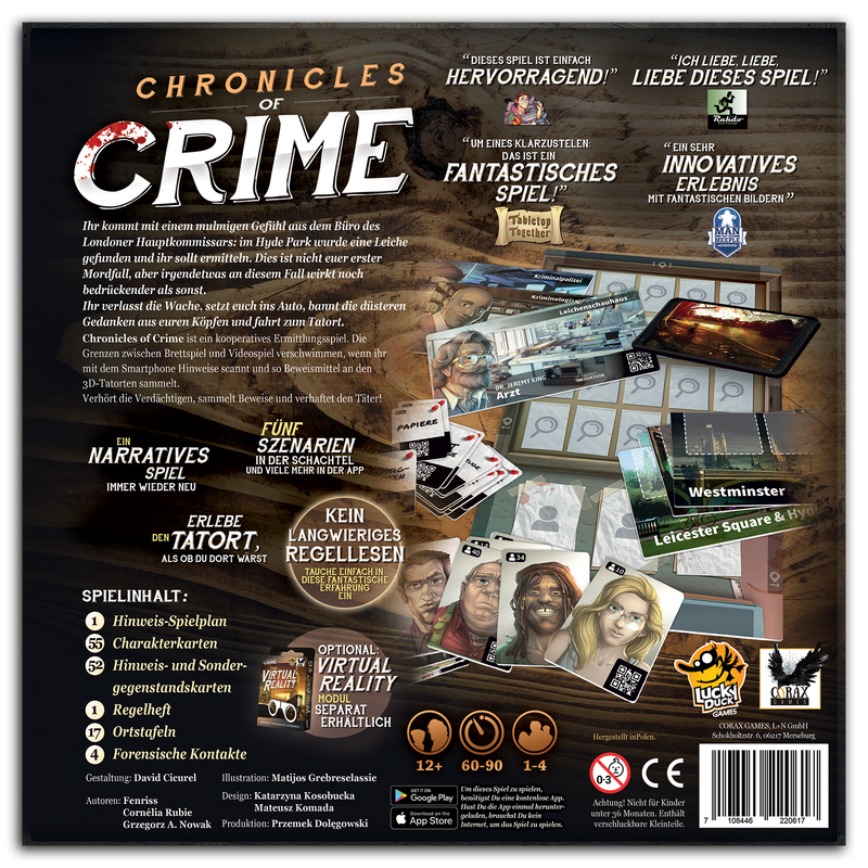 Board Game Chronicles of Crime (German Version)