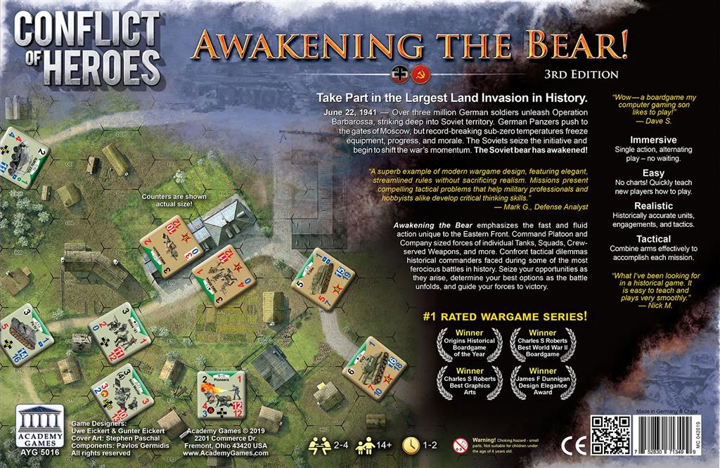 Brettspiel Conflict of Heroes. Awakening the Bear. Operation Barbarossa 1941. Third Edition (Englische Version)