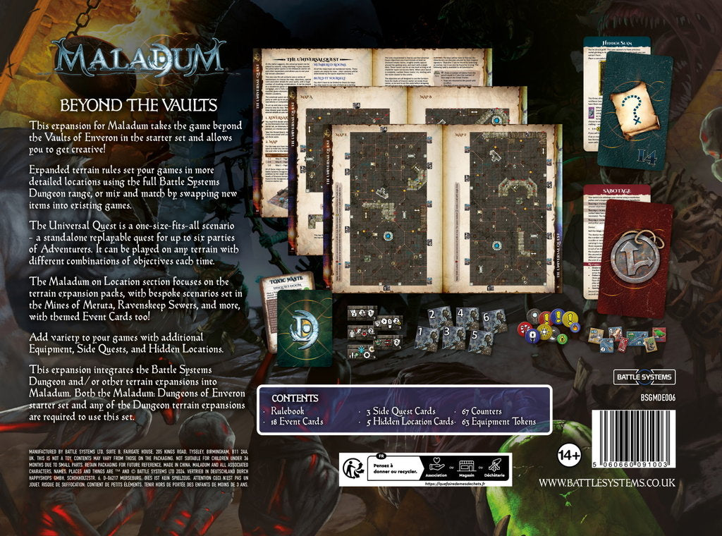 Erweiterung Maladum. Beyond the Vaults (Englische Version)