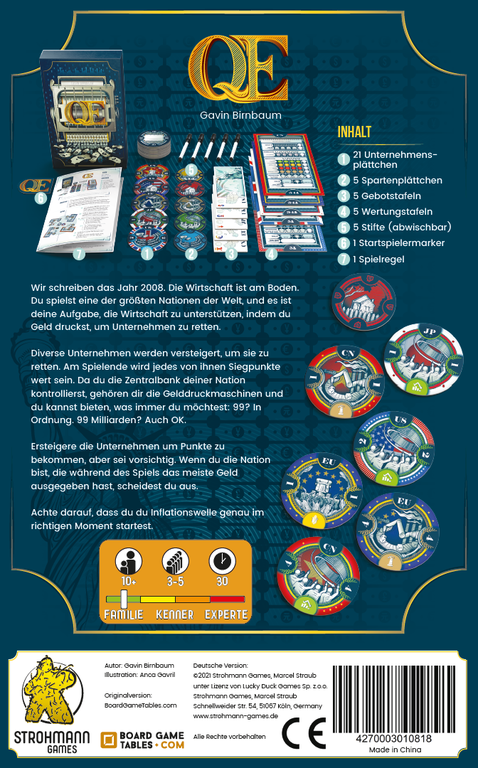 Board Game Q.E. (German Version)