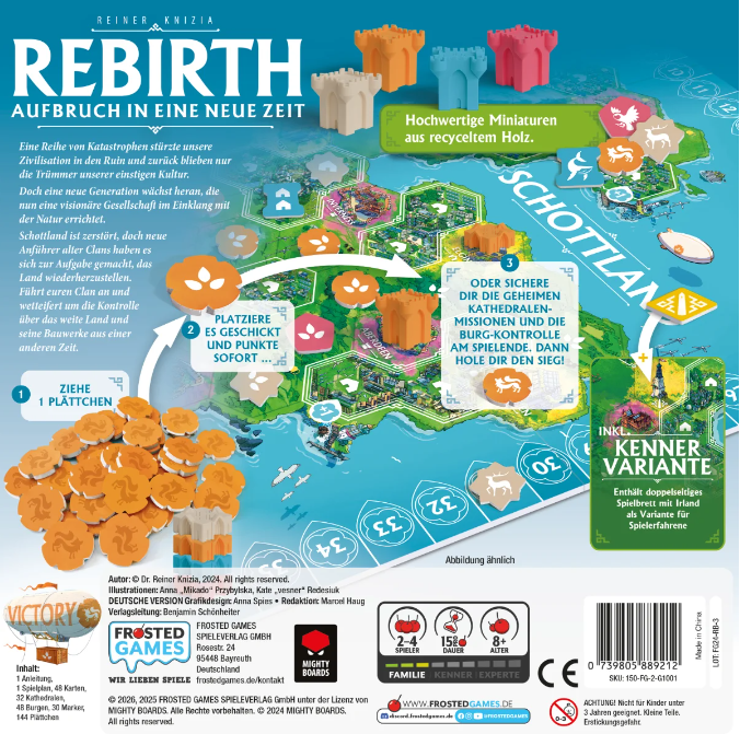 Brettspiel Rebirth. Aufbruch in eine neue Zeit (Deutsche Version)