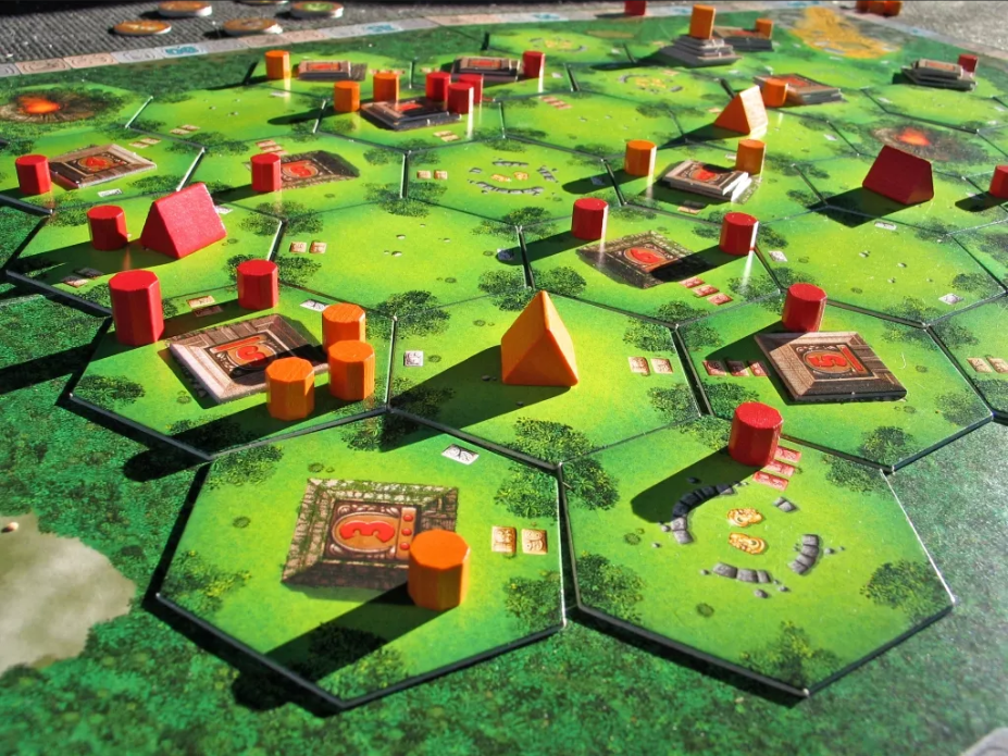 Brettspiel Tikal. Revised Edition (Deutsche, Niederländische Versionen)