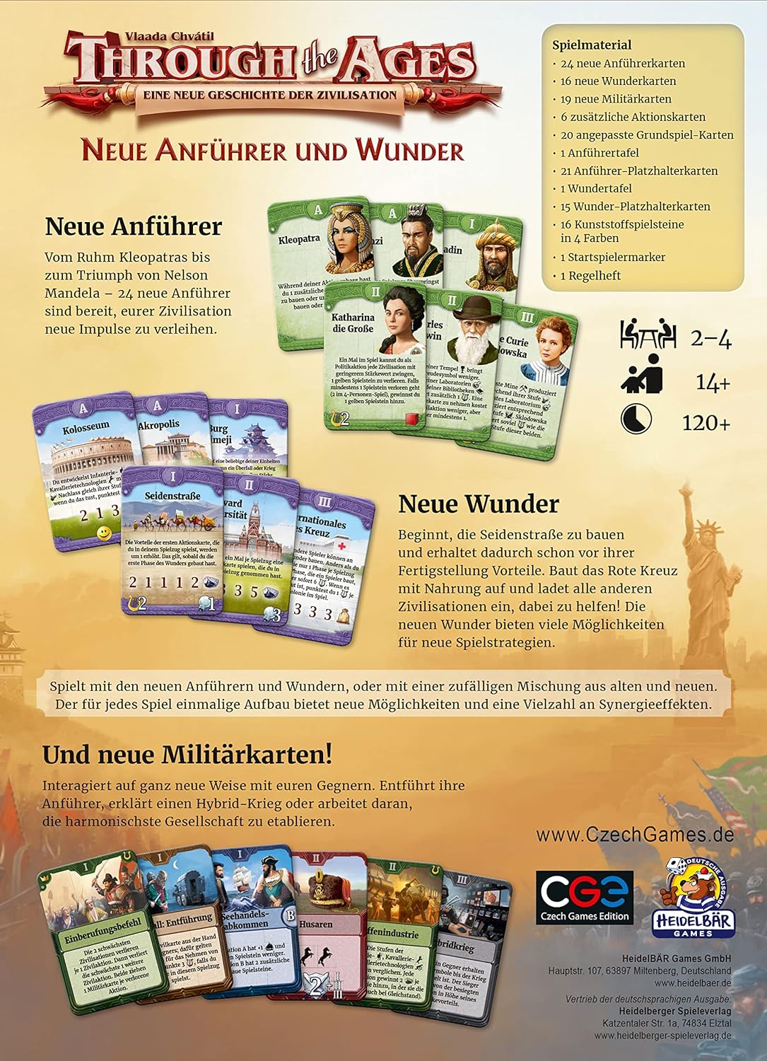 Brettspiel Through the Ages: Neue Anführer und Wunder