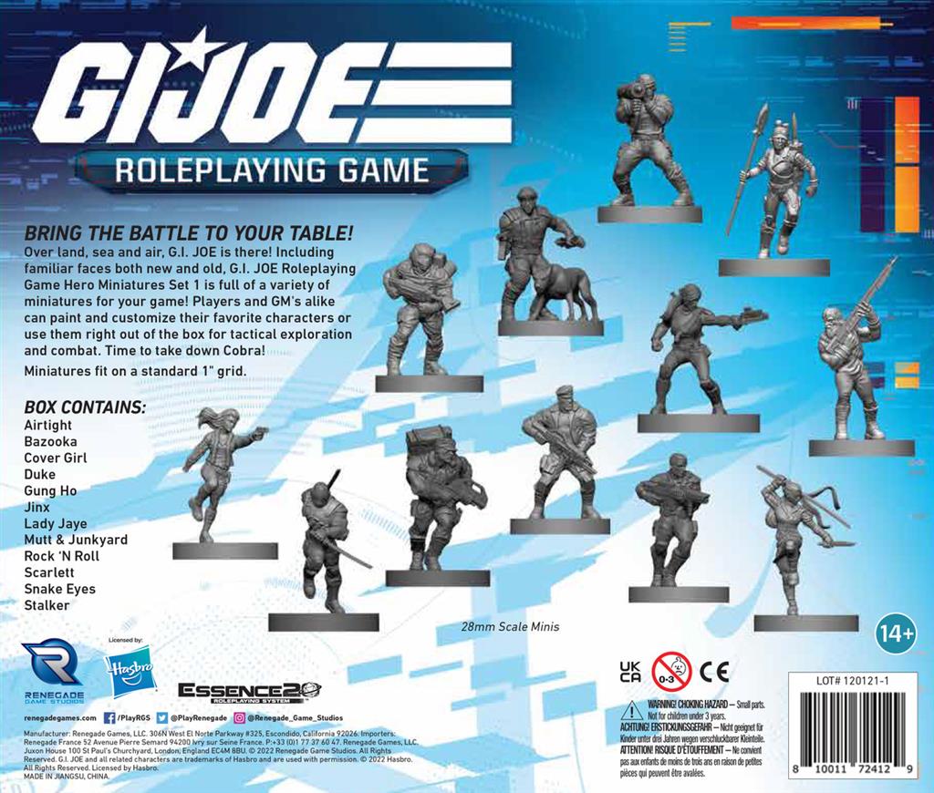 Board Game G.I. JOE ROLEPLAYING GAME. HERO MINIATURES SET 1 (English Edition)