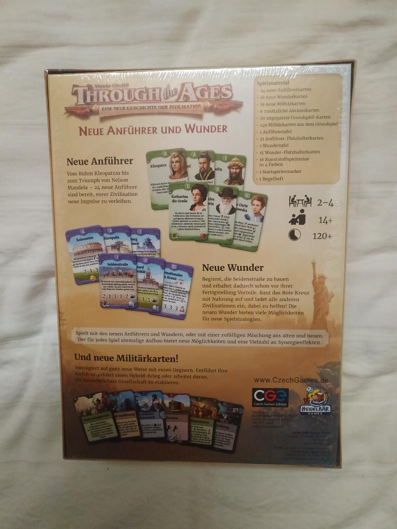 Brettspiel Through the Ages: Neue Anführer und Wunder