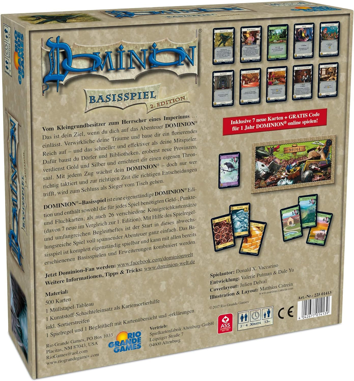 Brettspiel Dominion. Zweite Edition. Basisspiel (Deutsche Version)