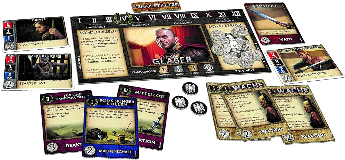 Board Game Spartacus. A Game of Blood and Treachery (German Version)
