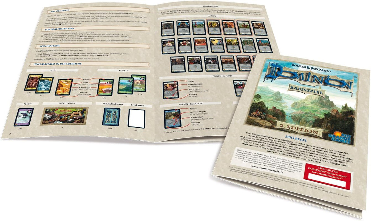 Brettspiel Dominion. Zweite Edition. Basisspiel (Deutsche Version)