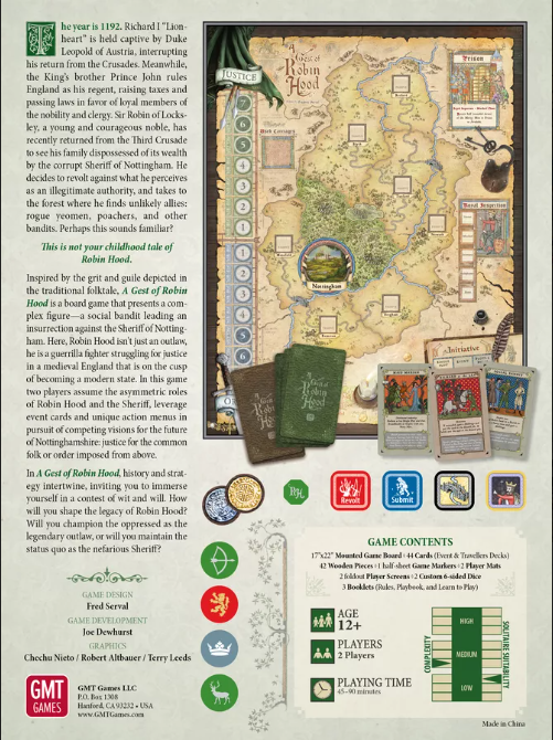 Board game A Gest of Robin Hood (English Version)