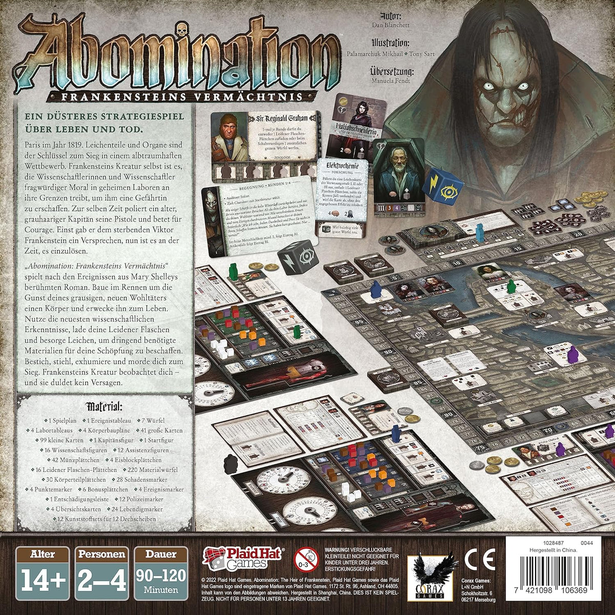 Brettspiel Abomination. Frankensteins Vermächtnis (Deutsche Version)