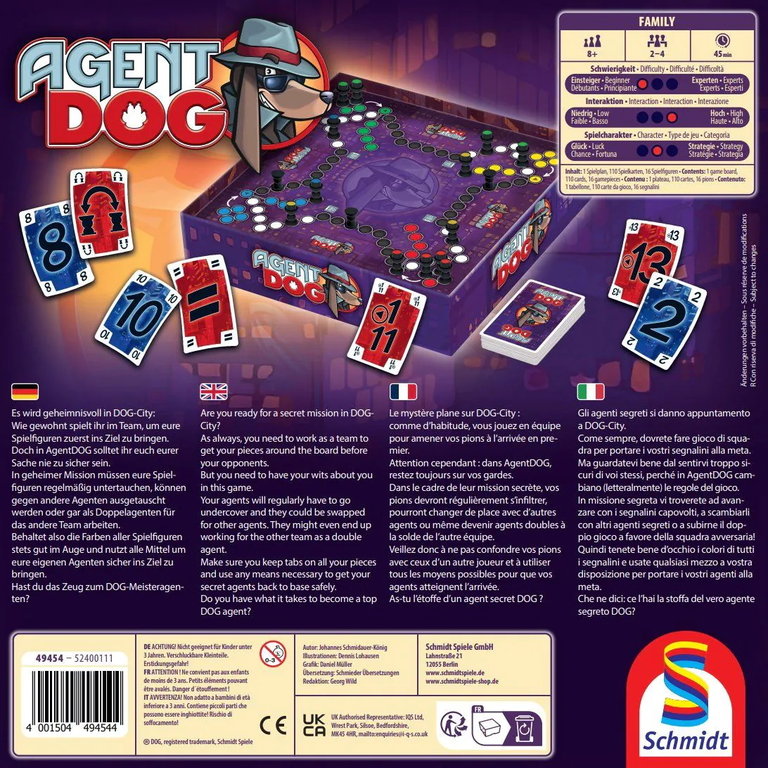 Brettspiel Agent DOG (Multilingual Version)