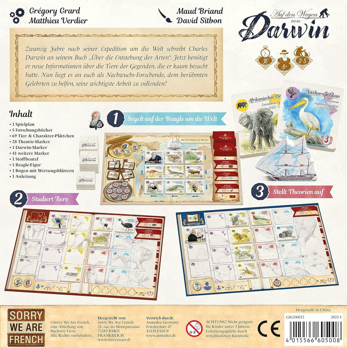 Board Game On the Paths of Darwin (German Version)