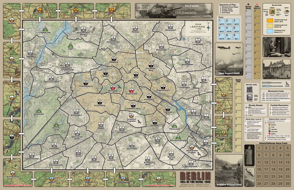 Board Game Berlin. Fall of the Reich 1945 (English Version)