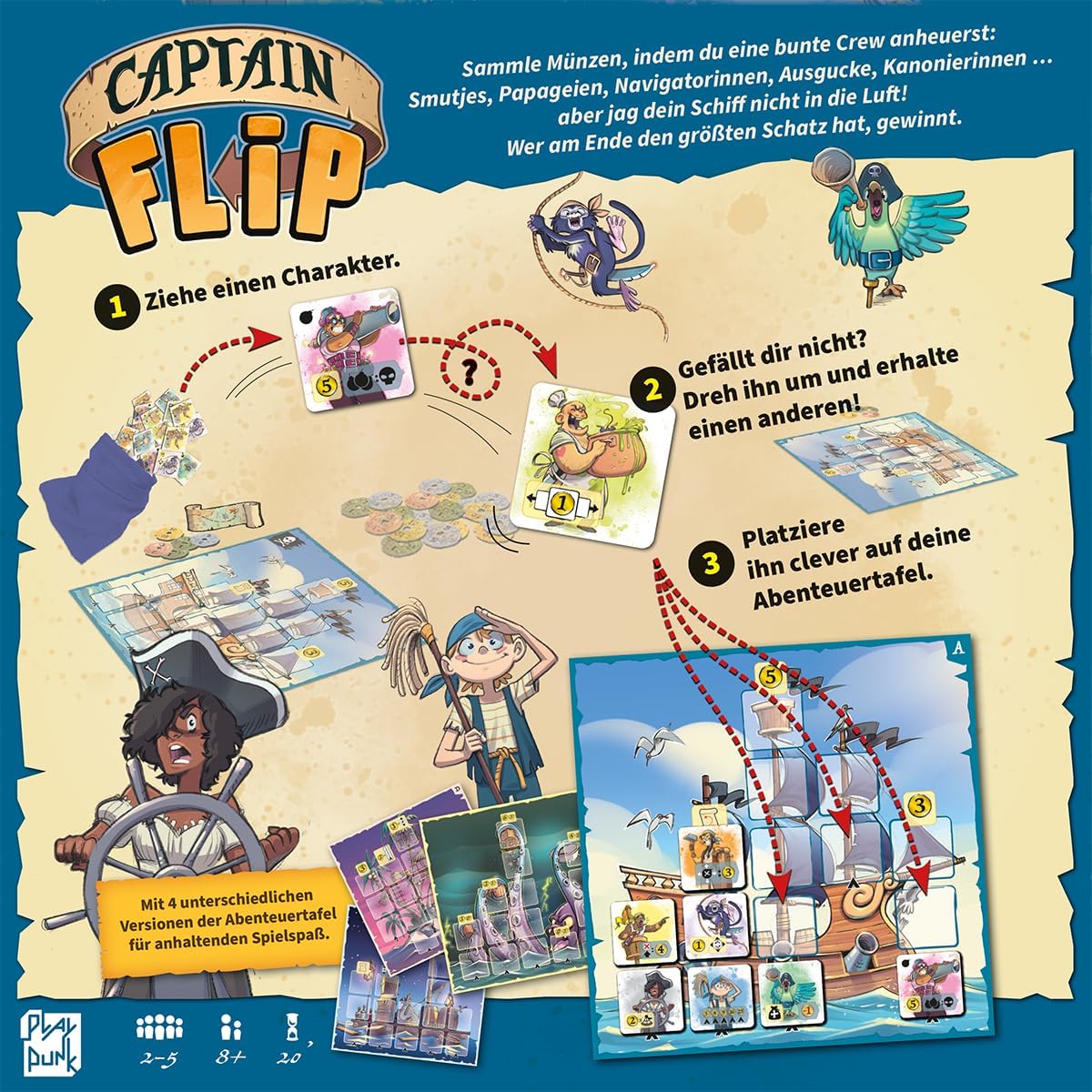 Brettspiel Captain Flip (Deutsche Version)