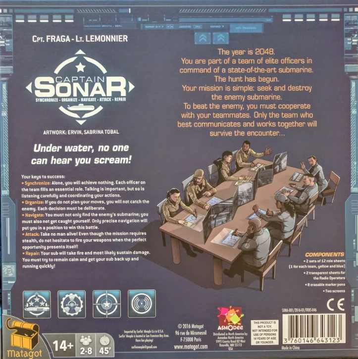 Board Game Captain Sonar. New Edition (English Version)