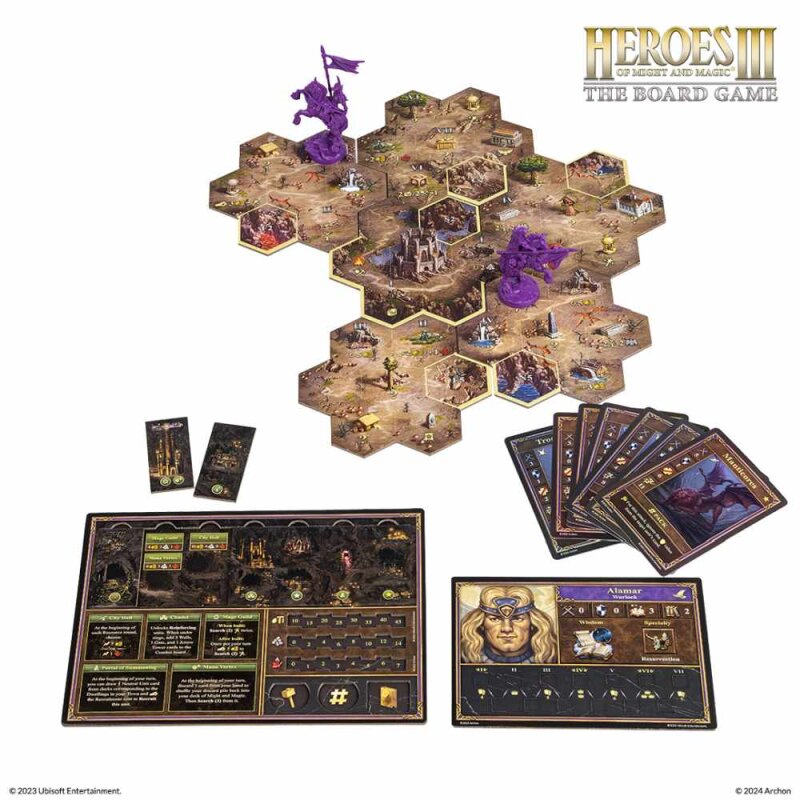 The board game Heroes of Might and Magic 3 (German Version)
