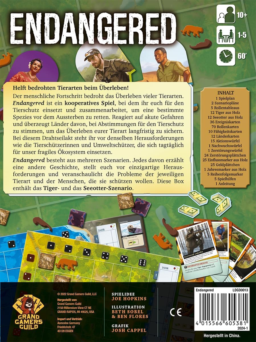 Brettspiel Endangered (Deutsche Version)