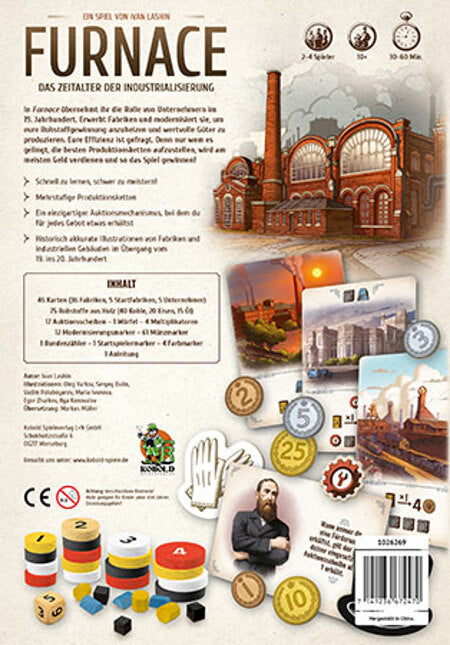 Brettspiel Furnace. Das Zeitalter der Industrialisierung (Deutsche Version)