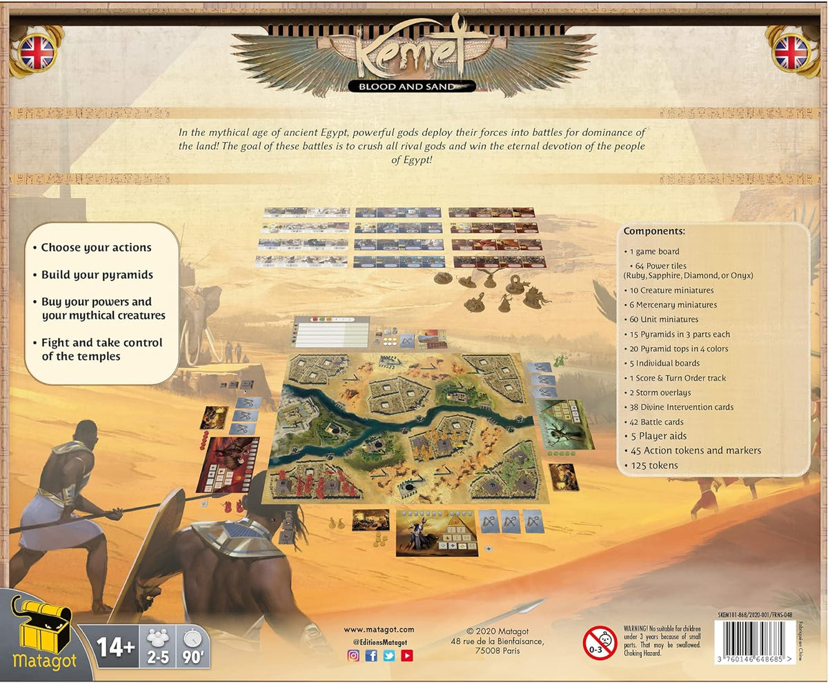 Board Game Kemet: Blood and Sand (English, French Version)