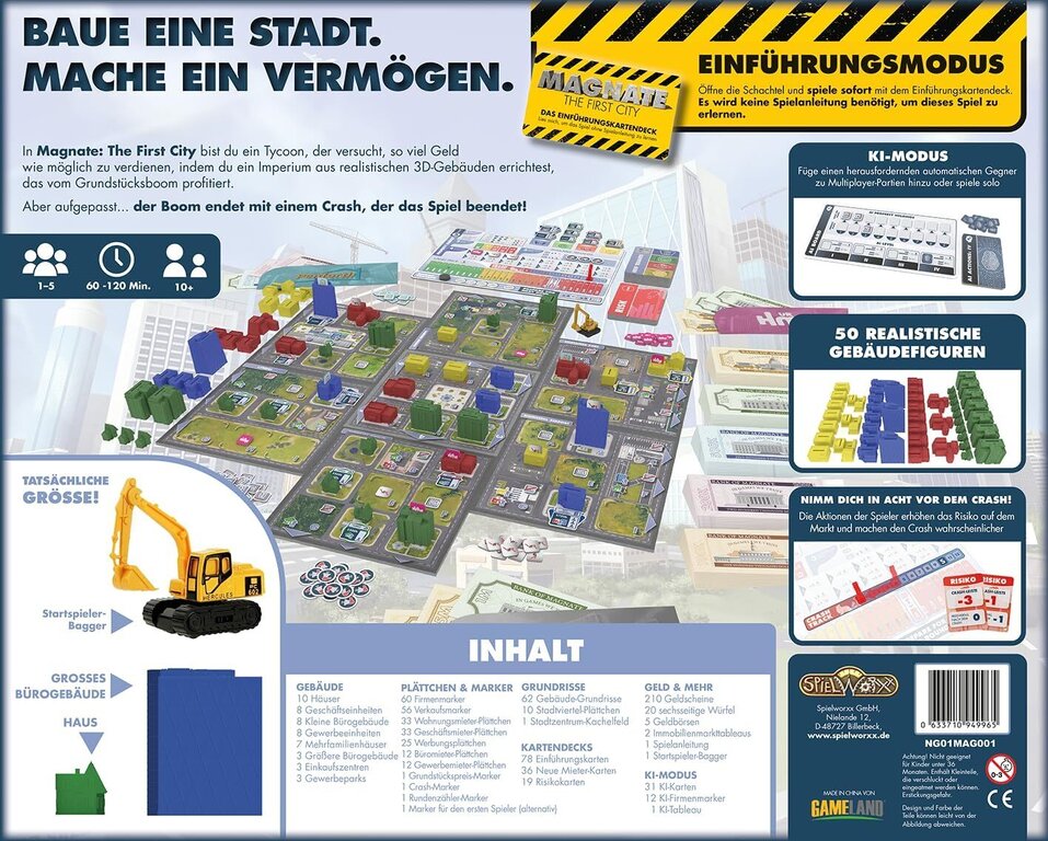 Board Game Magnate. The First City (German Version)