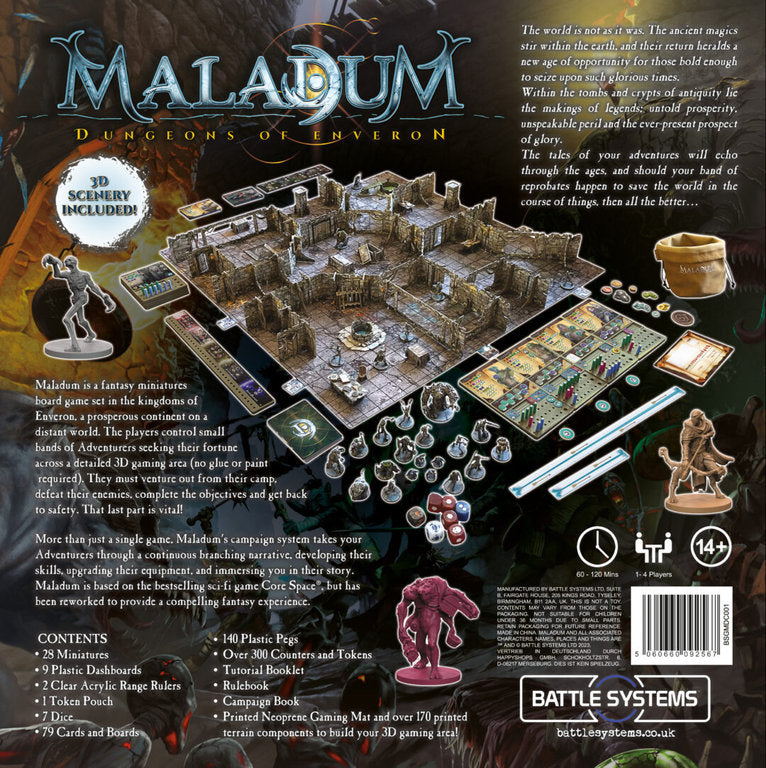 Board Game Maladum. Dungeons of Enveron (English Version)