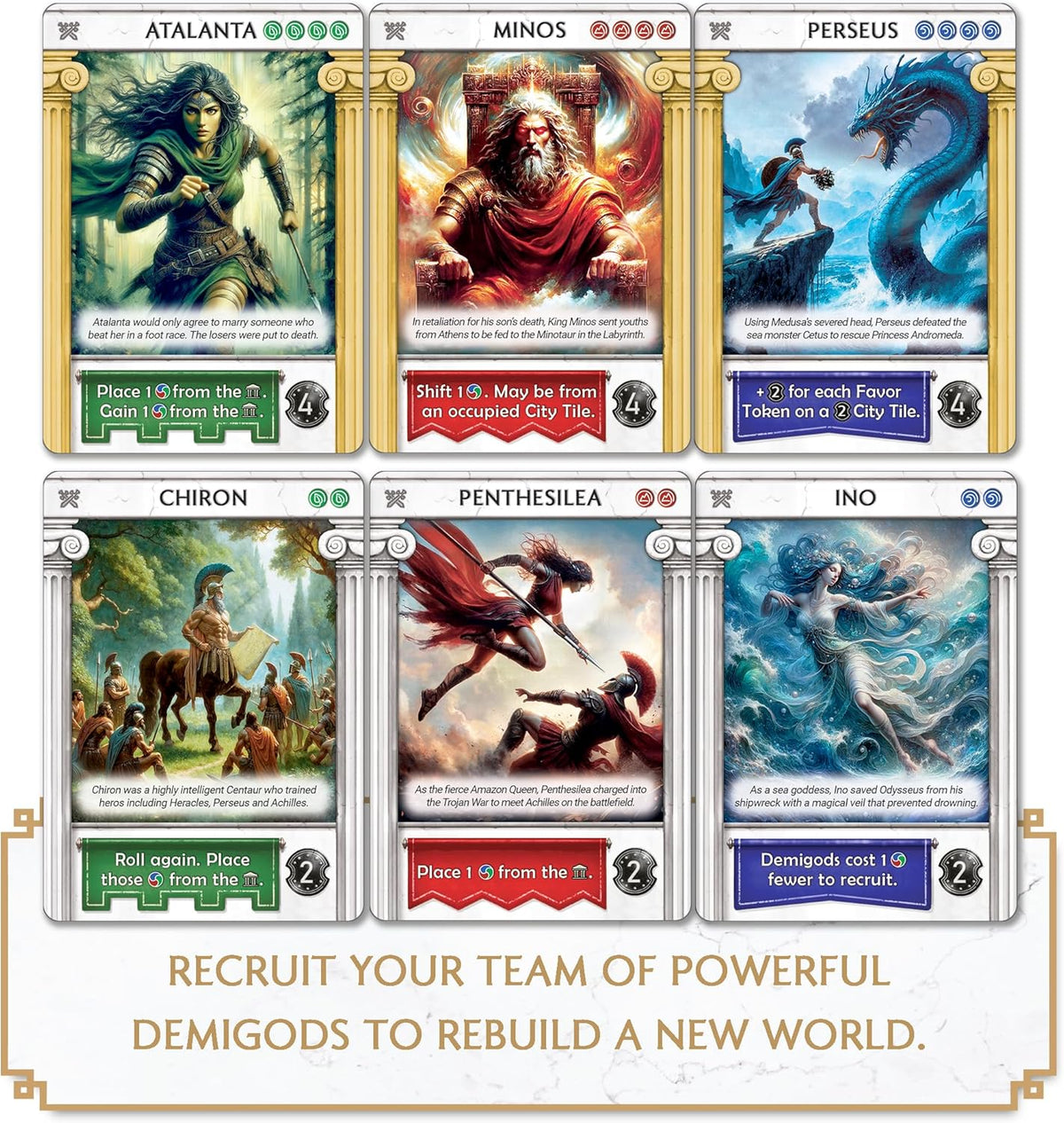Board game Pantheum. Demigods of Olympia (English Version)
