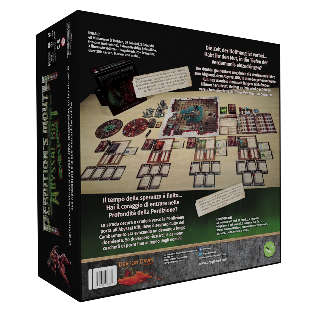 Brettspiel Perdition's Mouth. Abyssal Rift. Revised Edition + Aisha als 8. Heldin und Opfer als Bonus (Deutsche Version)