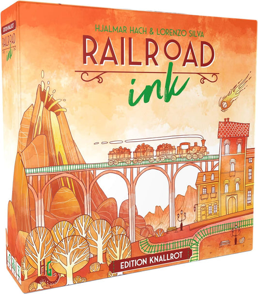 Jeu de société Railroad Ink. Édition Rouge Intense (Version allemande)