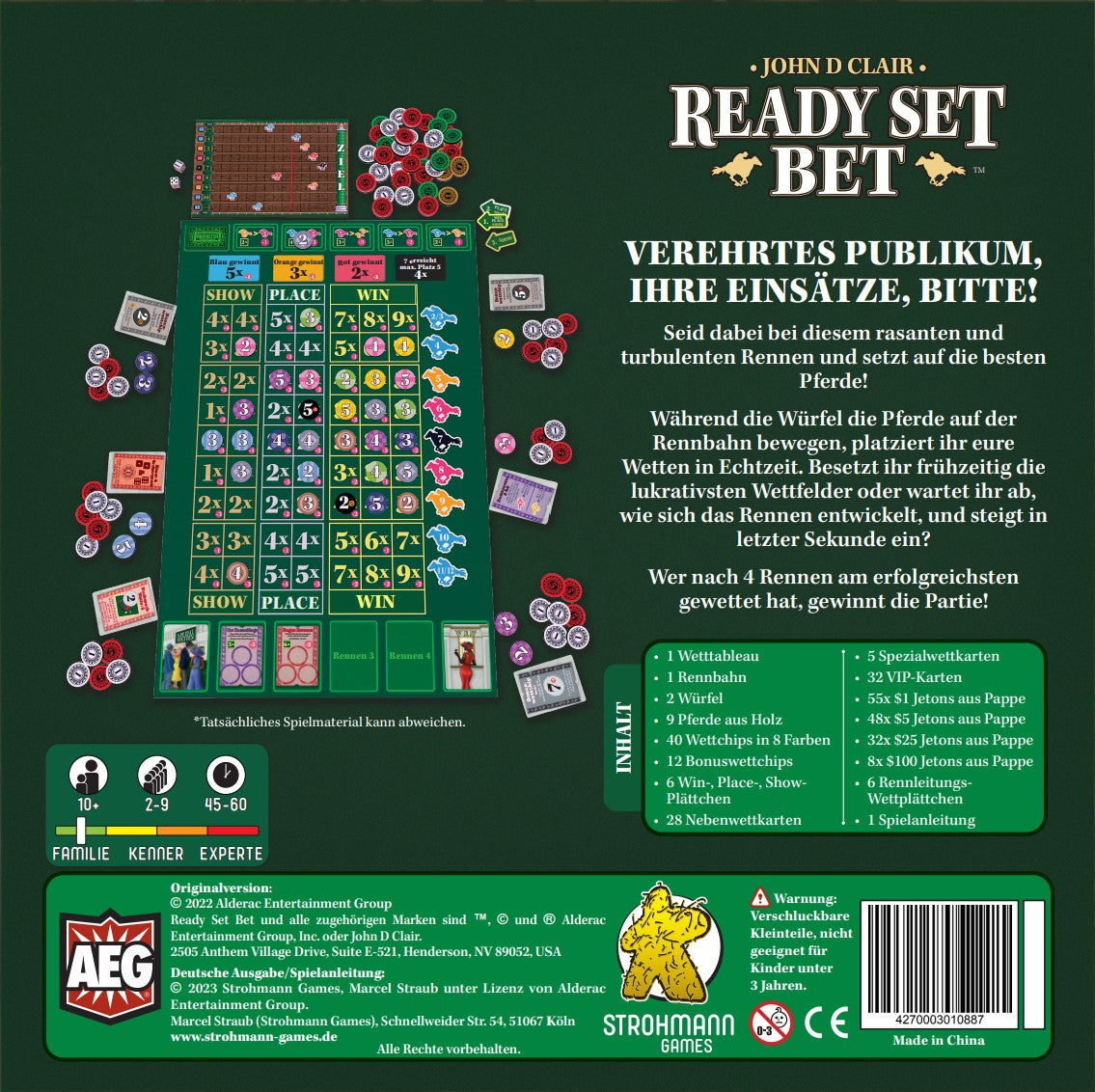 Brettspiel Ready Set Bet (Deutsche Version)