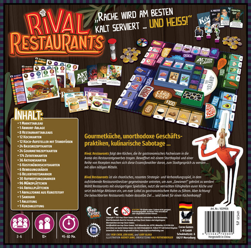 Board game Rival Restaurants (German Version)