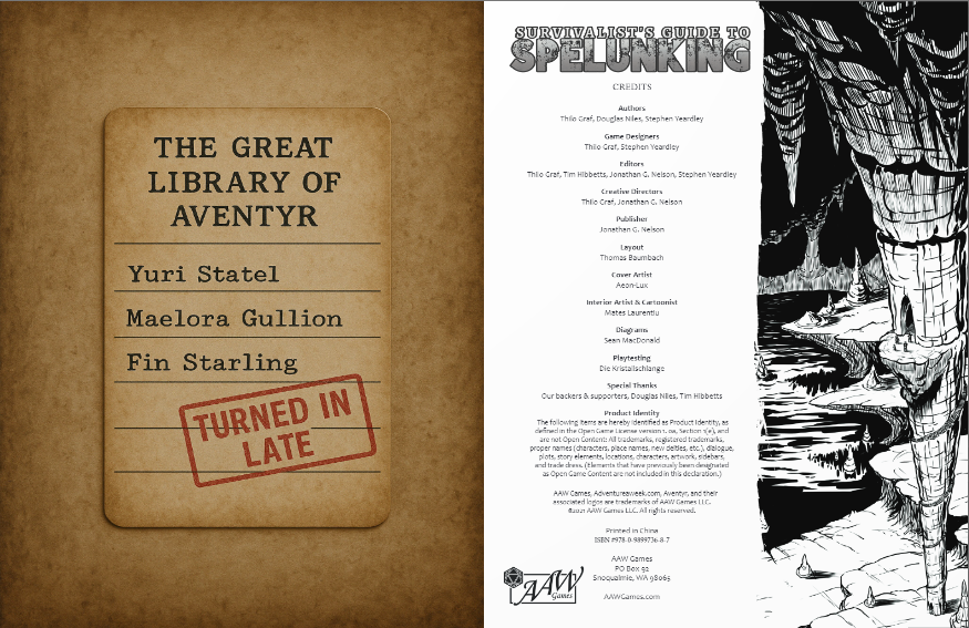 Survivalists. Guide to Spelunking. 5E (Englische Version)