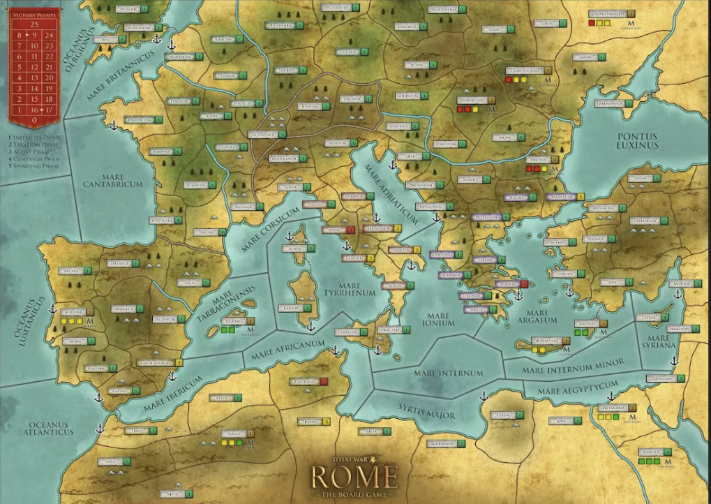 Brettspiele Total War Rome. The Boardgame + Erweiterung Total War Rome. Battle Play (Englische Versionen)