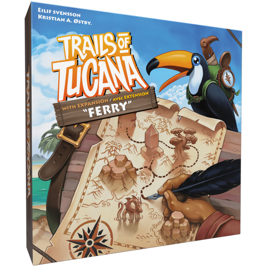 Jeu de société Trails of Tucana + Ferry Expansion (versions anglaise et française)